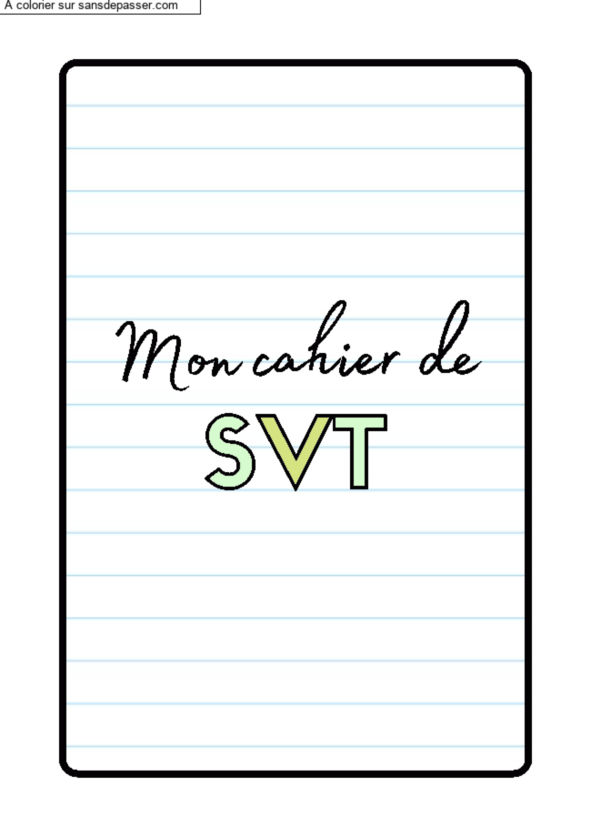 Page de Garde Cahier de SVT - Biologie par jujubout2fruit