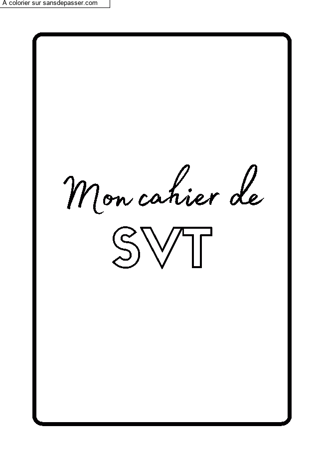 Page de Garde Cahier de SVT - Biologie par fafa1977