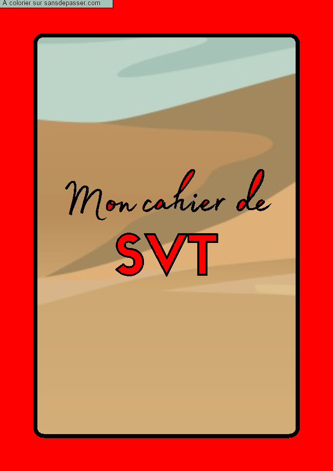 Page de Garde Cahier de SVT - Biologie par un invit&eacute;