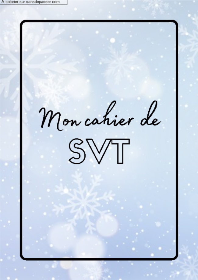 Page de Garde Cahier de SVT - Biologie par un invit&eacute;