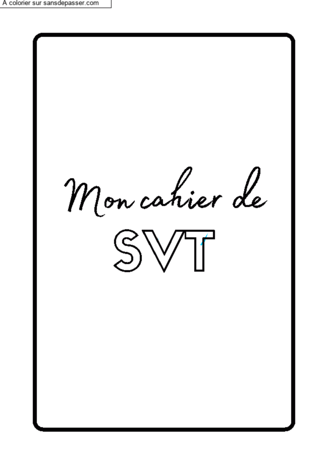 Page de Garde Cahier de SVT - Biologie par un invit&eacute;