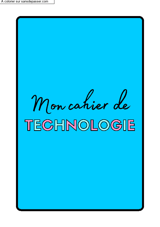 Page de Garde Cahier de Technologie par un invit&eacute;