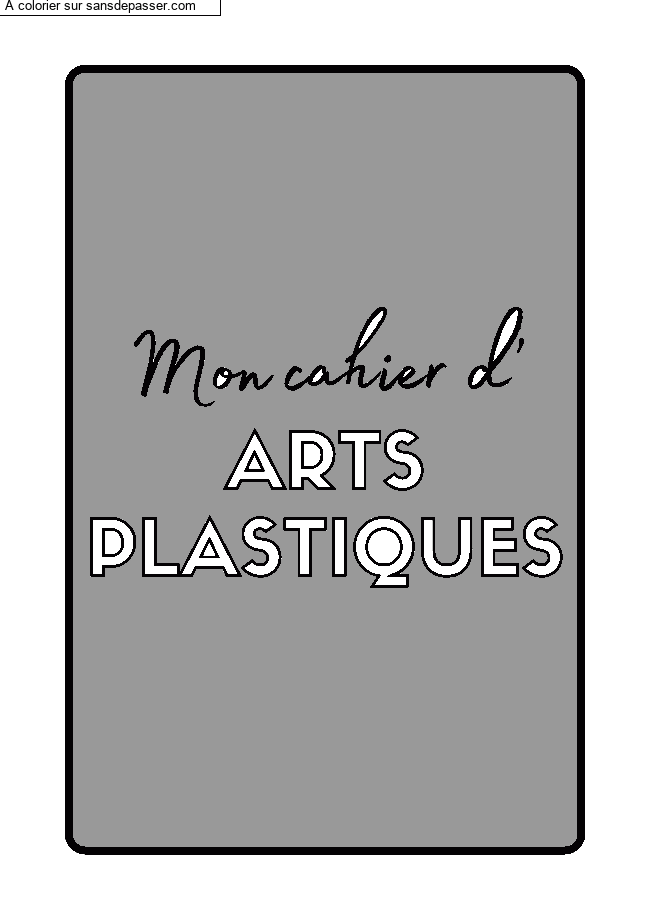 Page de Garde Cahier d'Arts Plastiques par fafa1977