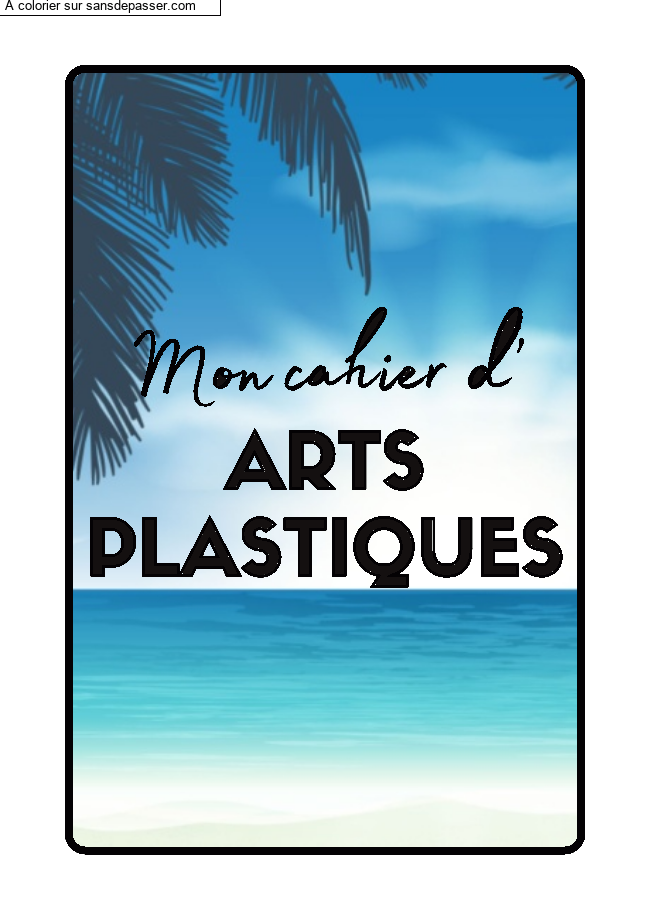 Page de Garde Cahier d'Arts Plastiques par Golum1910