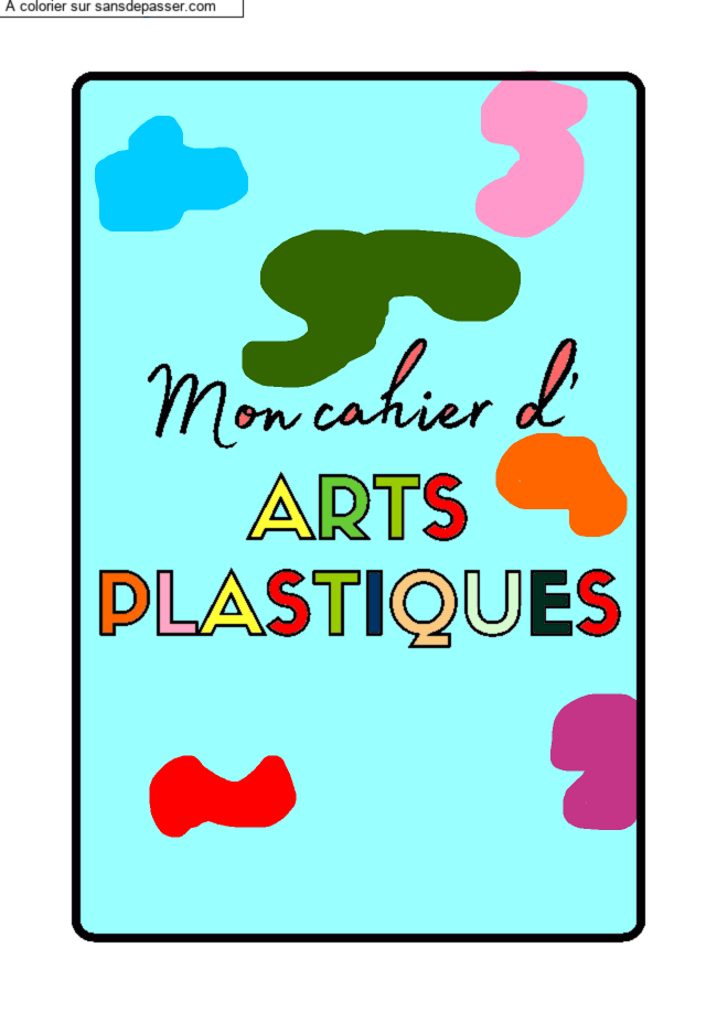 Page de Garde Cahier d'Arts Plastiques par Hdcquhufdschvfrsu