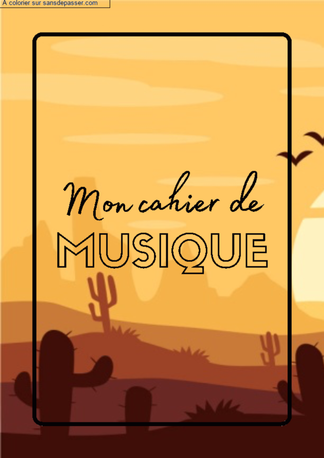 Couverture Page de Garde Cahier de Musique par un invité