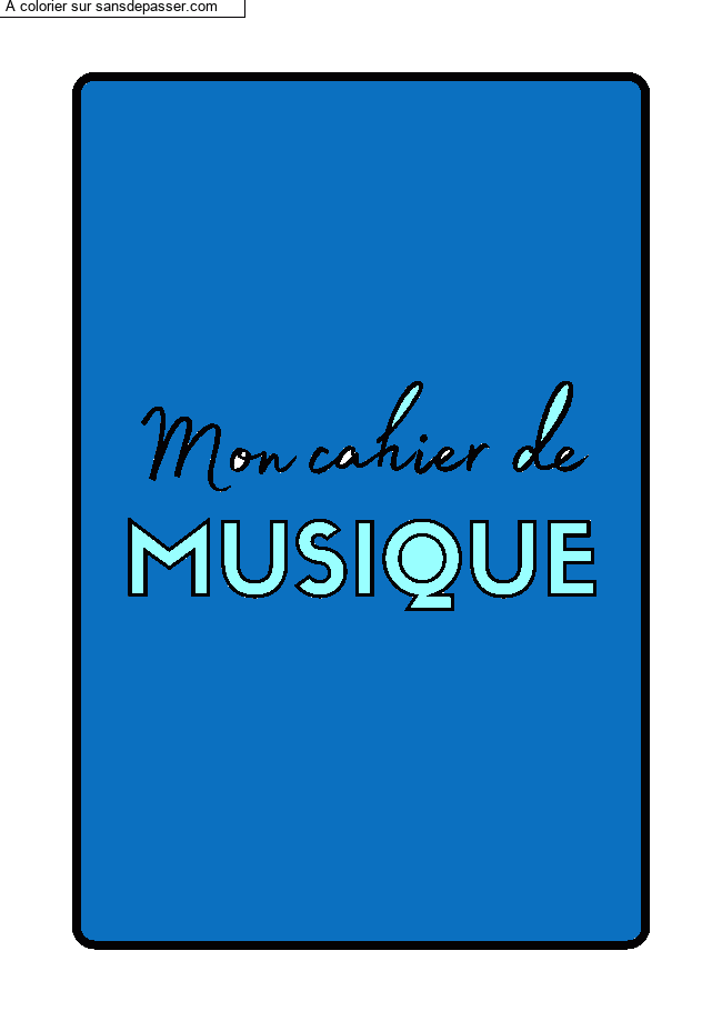 Couverture Page de Garde Cahier de Musique par un invit&eacute;