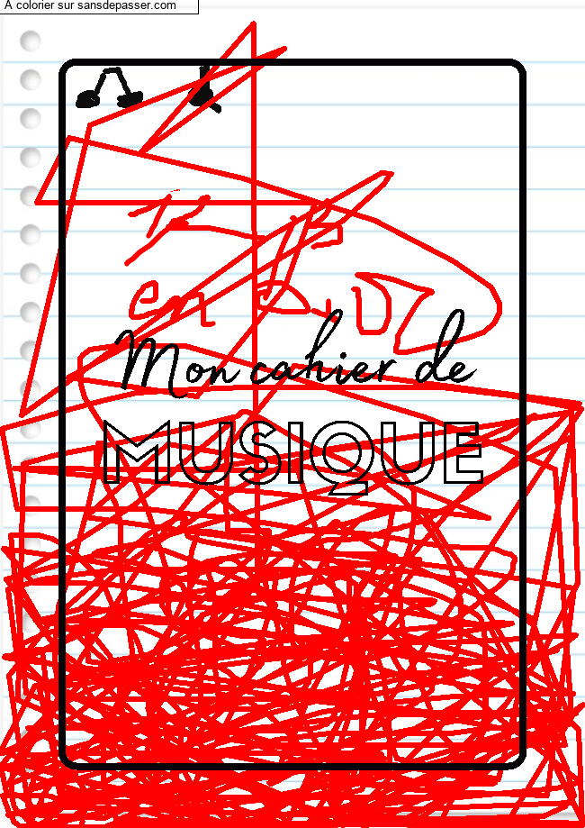 Couverture Page de Garde Cahier de Musique par un invit&eacute;