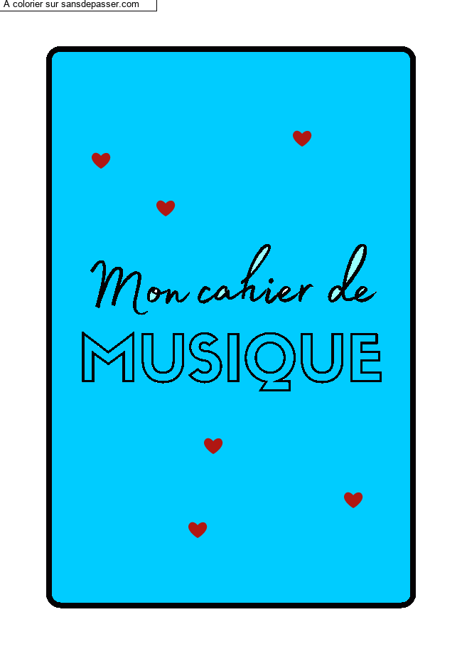 Couverture Page de Garde Cahier de Musique par Oceane28