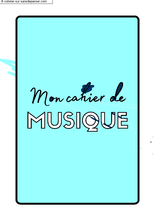 Couverture Page de Garde Cahier de Musique par un invit&eacute;