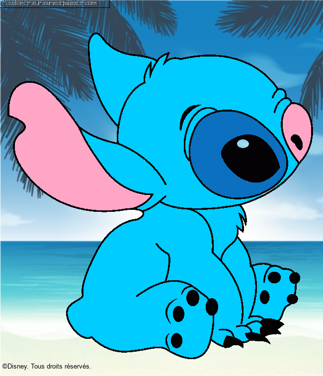 Stitch assis par un invit&eacute;