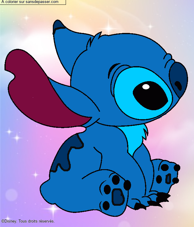 Stitch assis par alina and loona the moon