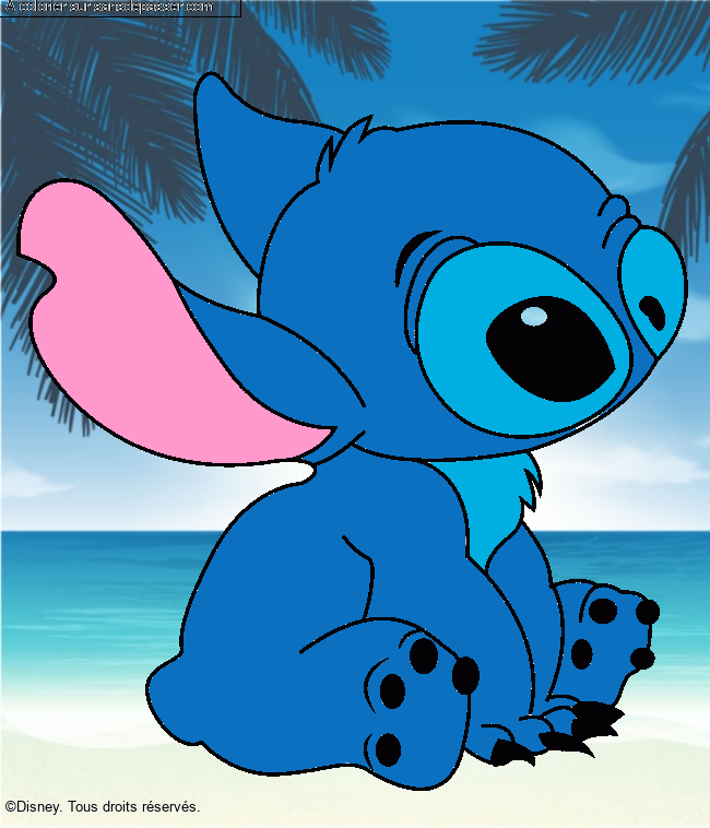 Stitch assis par un invit&eacute;