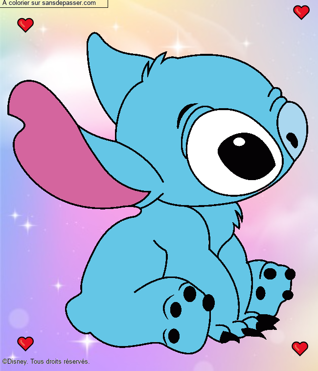 Stitch assis par un invit&eacute;