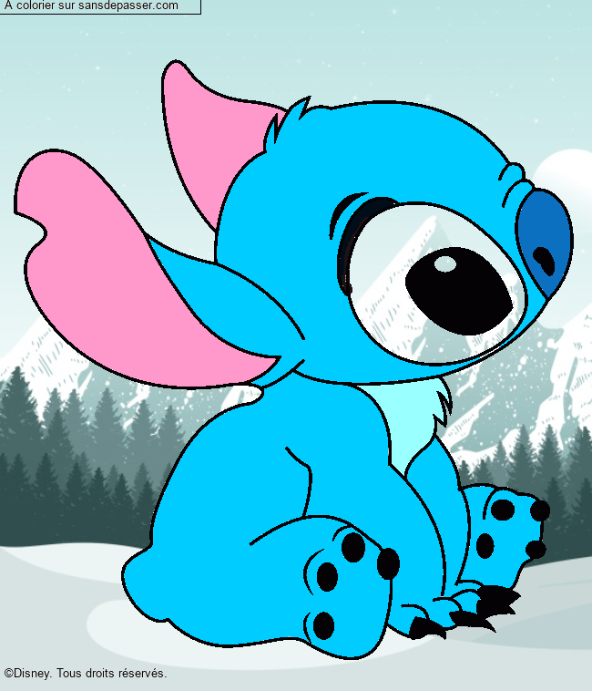 Stitch assis par un invit&eacute;