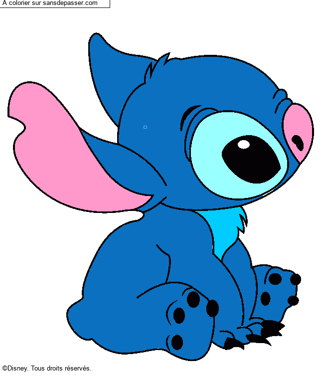 Stitch assis par un invit&eacute;