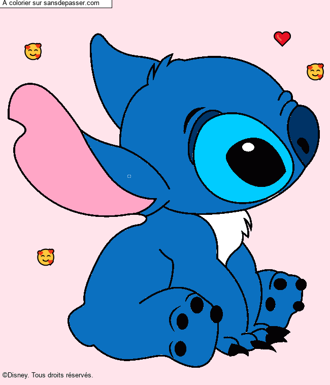 Stitch assis par un invit&eacute;