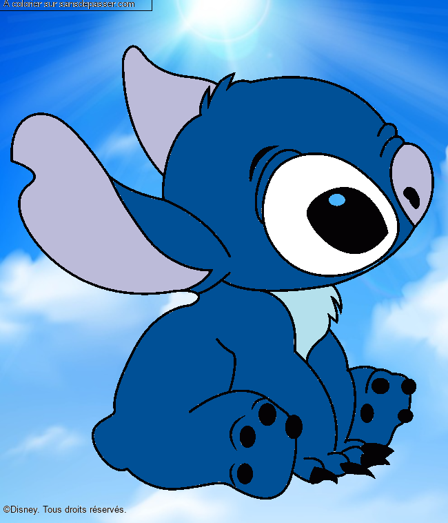 Stitch assis par un invit&eacute;