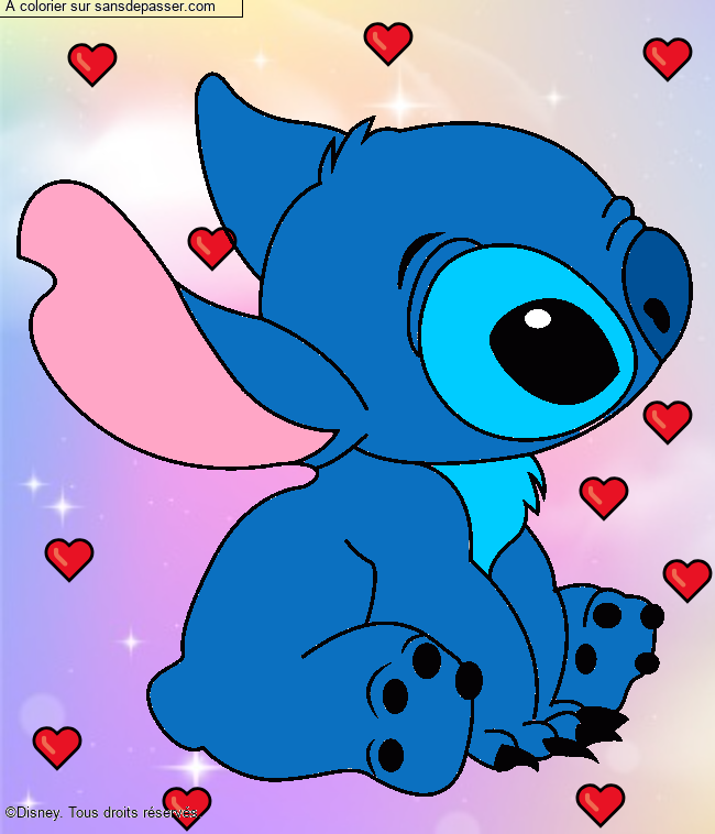 Stitch assis par Marya