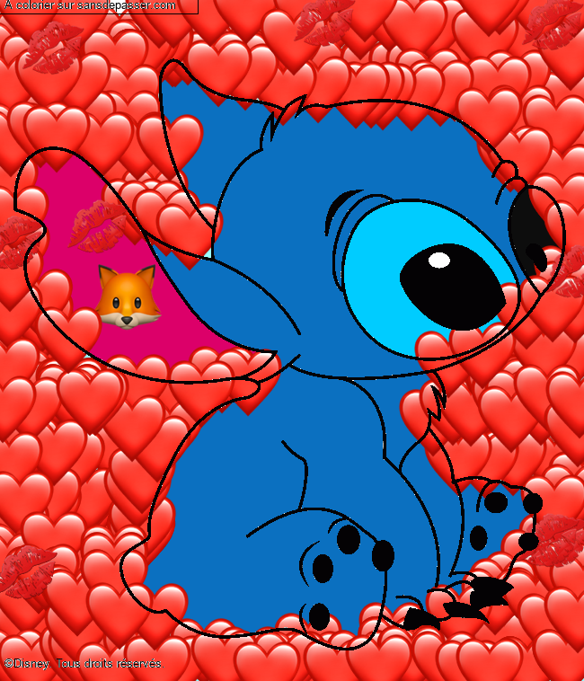 Stitch assis par un invit&eacute;