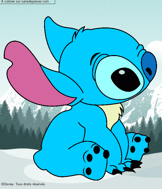 Stitch assis par un invit&eacute;
