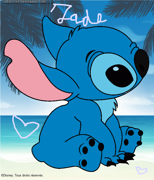 Stitch assis par un invit&eacute;