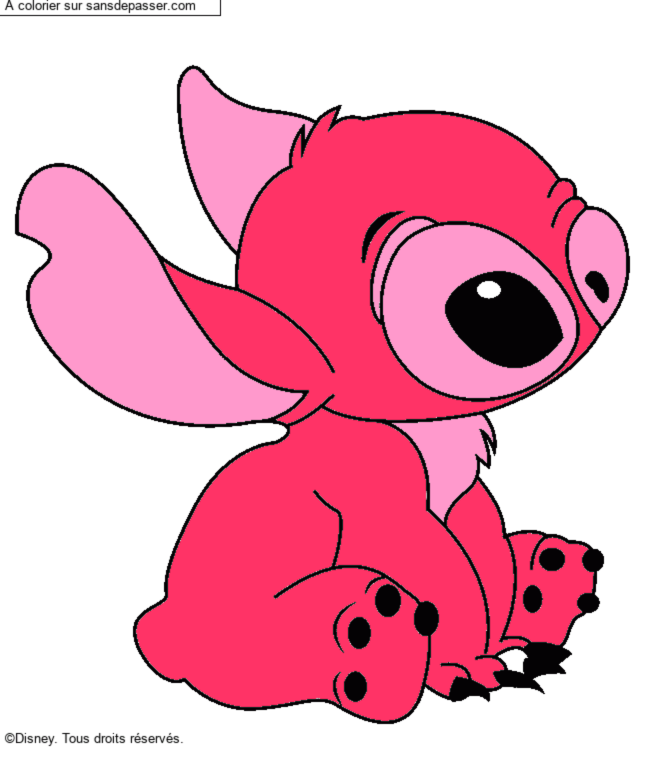 Stitch assis par Matye