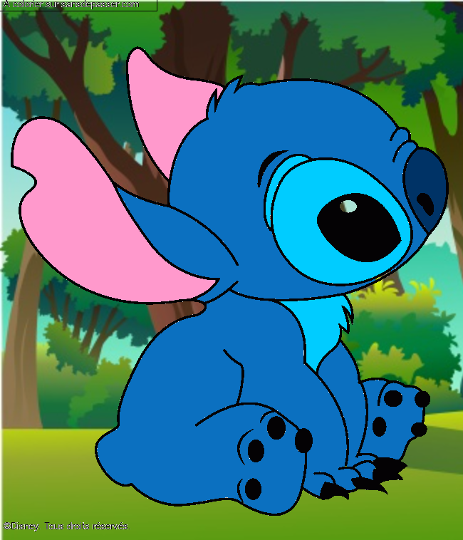 Stitch assis par un invit&eacute;