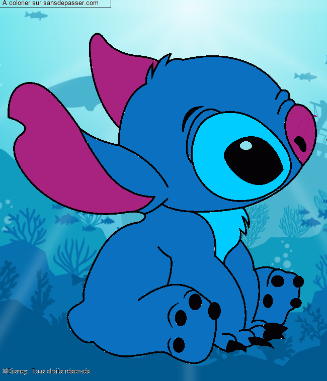 Stitch assis par un invit&eacute;
