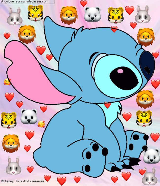 Stitch assis par un invit&eacute;