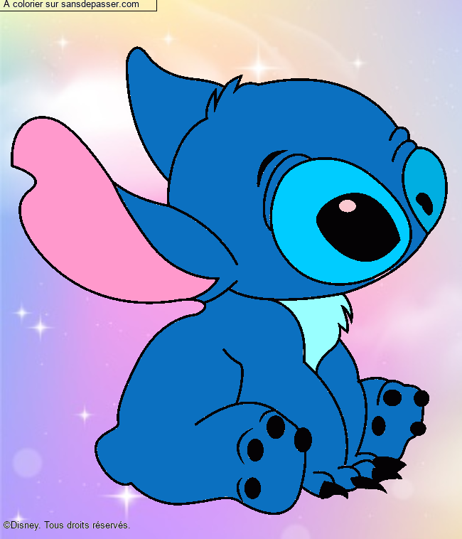 Stitch assis par un invit&eacute;