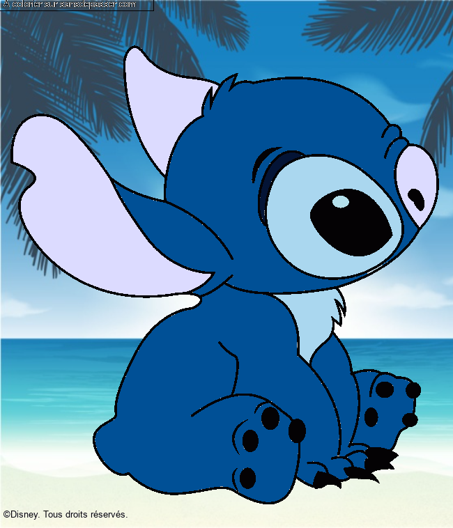 Stitch assis par un invit&eacute;