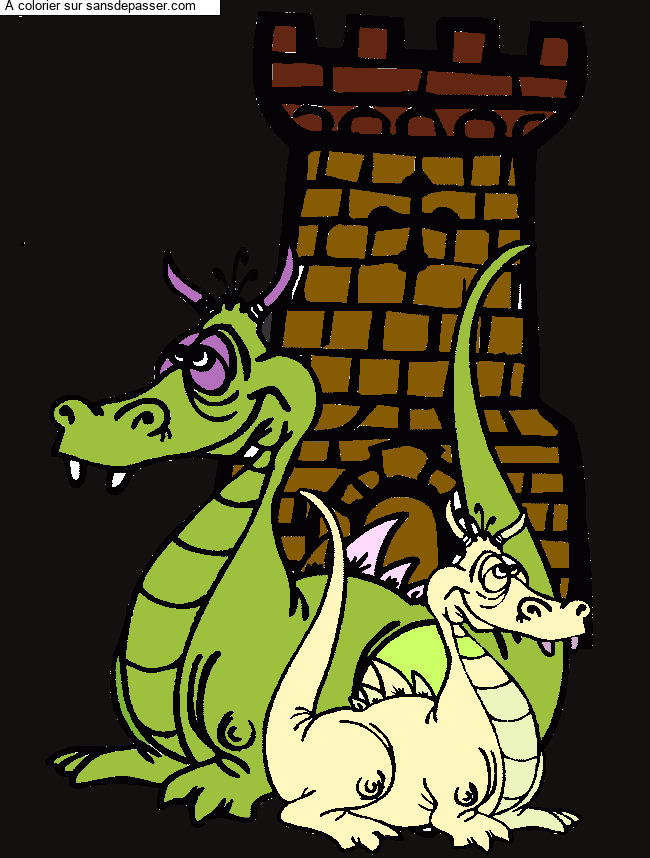 Coloriage Donjon et dragons par un invit&eacute;