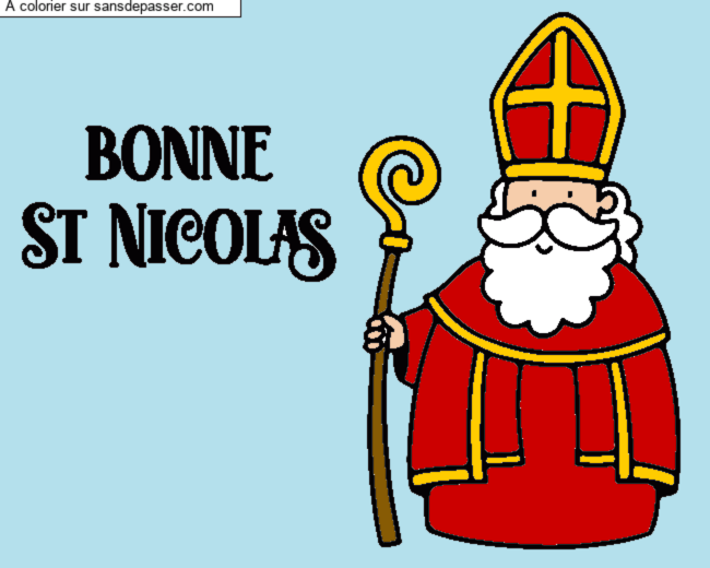 Coloriage Bonne Saint Nicolas