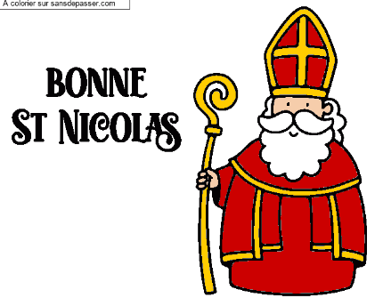Coloriage Bonne Saint Nicolas par un invité