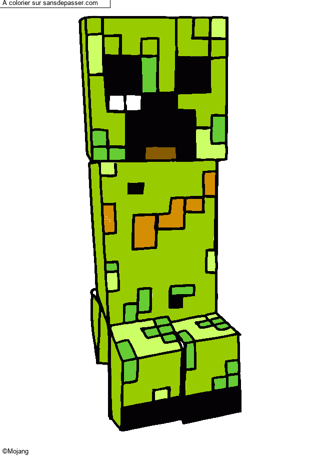 Coloriage Creeper Minecraft par chamje01@csenergie.qc.ca