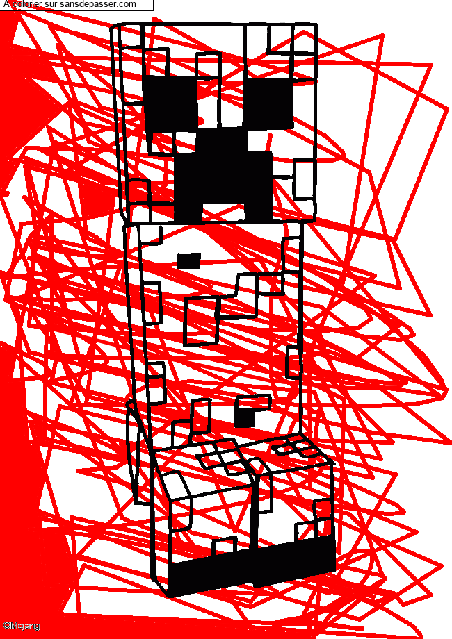 Coloriage Coloriage Creeper Minecraft par un invit&eacute;
