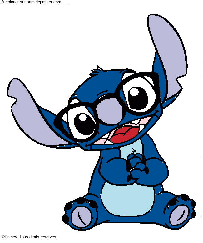 Stitch avec des lunettes par un invit&eacute;