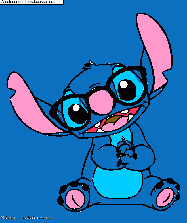 Stitch avec des lunettes par un invit&eacute;