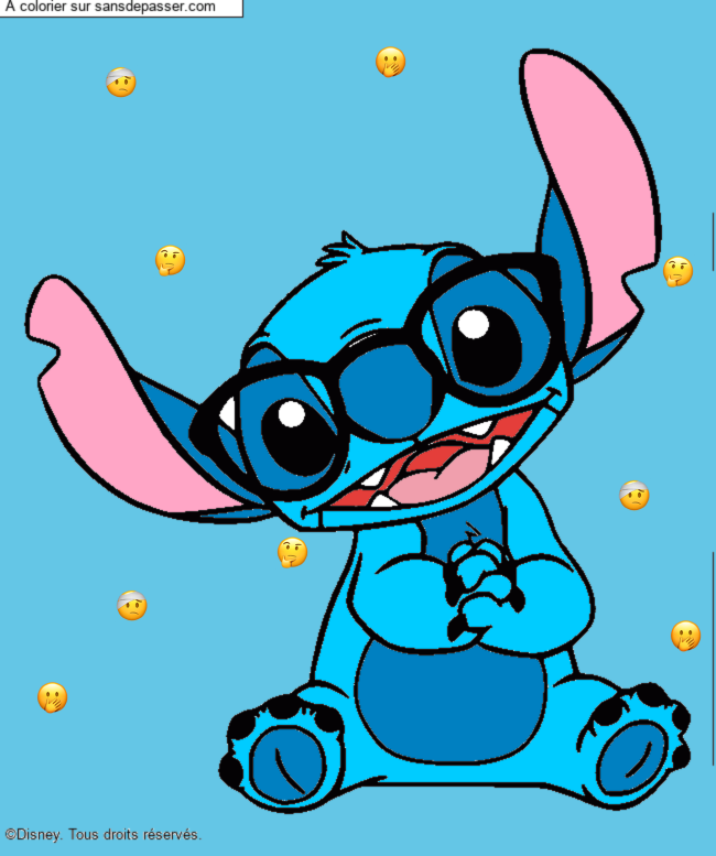 Stitch avec des lunettes par un invit&eacute;