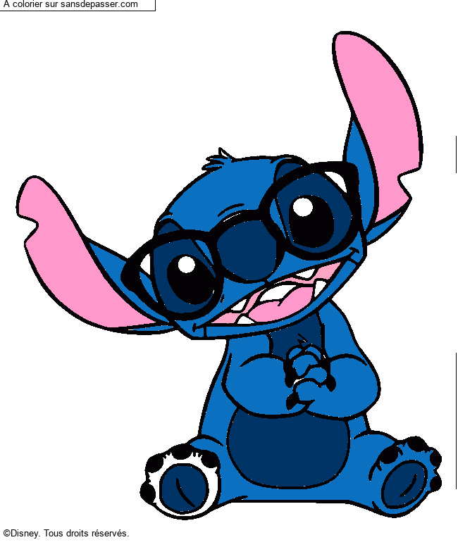 Stitch avec des lunettes par un invit&eacute;