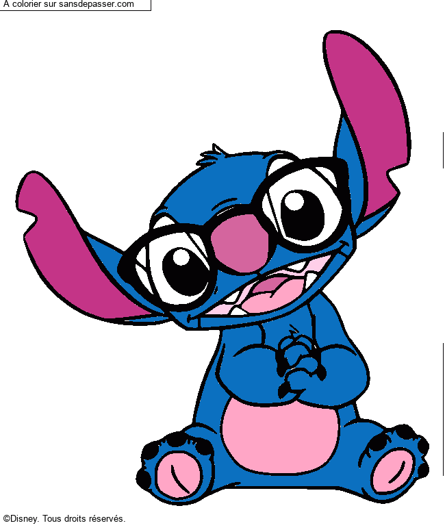 Stitch avec des lunettes par un invit&eacute;