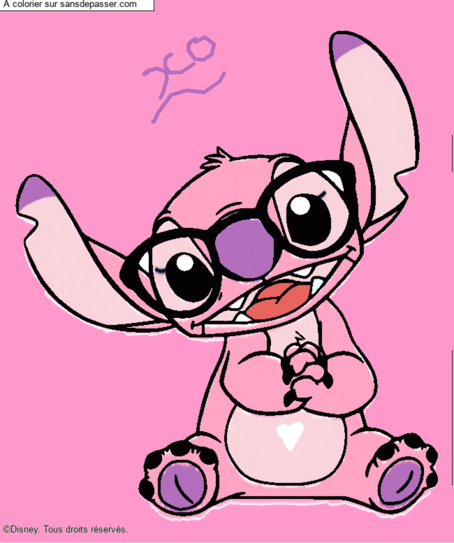 Stitch avec des lunettes par un invit&eacute;