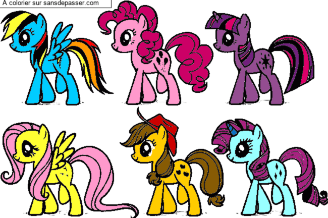 Coloriage My Little Pony - Sans Dépasser