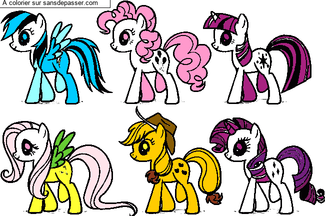 Coloriage My Little Pony - Sans Dépasser