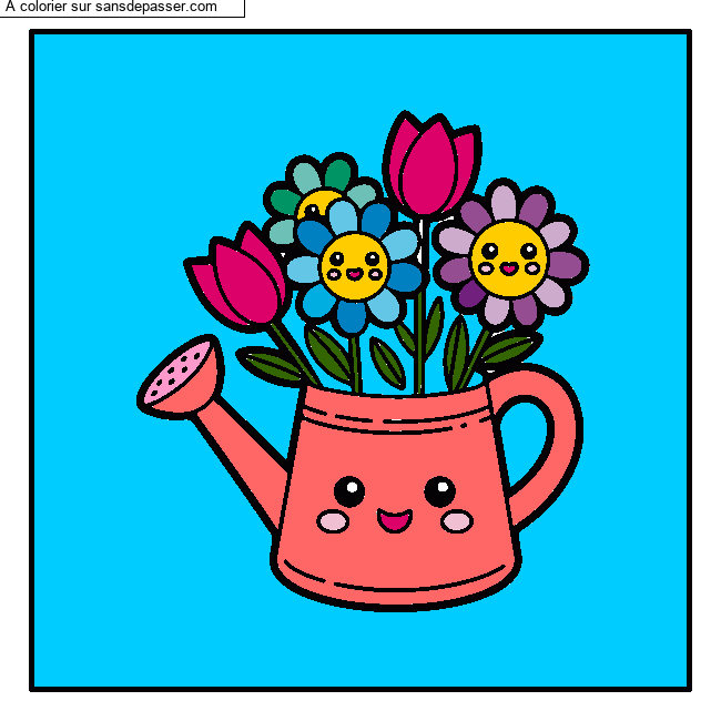 Coloriage Printemps 3 par un invit&eacute;