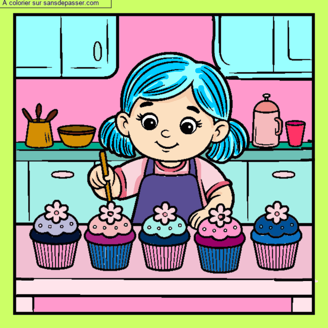 Coloriage Girly - Printemps 1 par un invit&eacute;