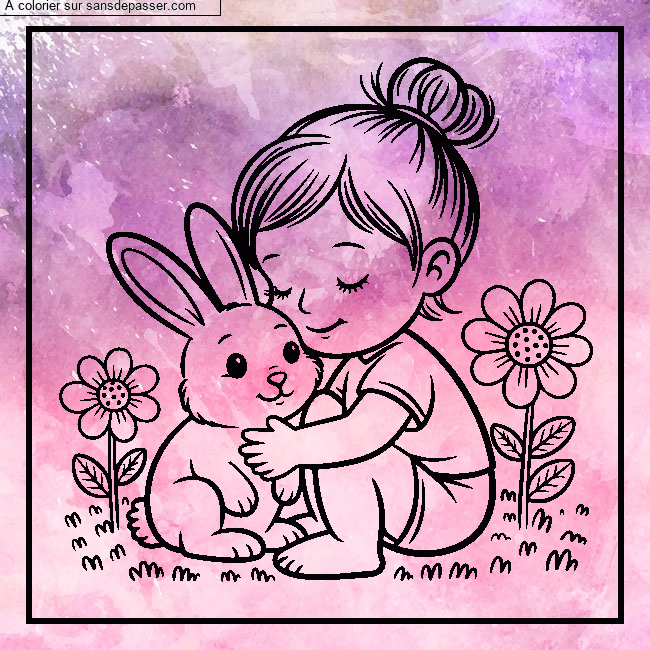 Coloriage Girly - Printemps 3 par un invit&eacute;