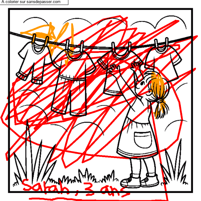Coloriage Girly - Printemps 6 par un invit&eacute;