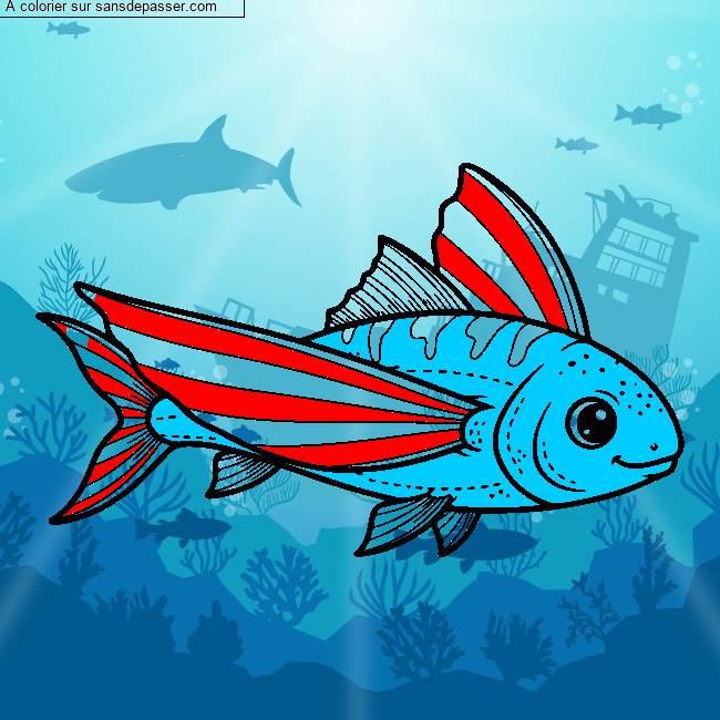 Coloriage Poisson d'avril ! par un invit&eacute;